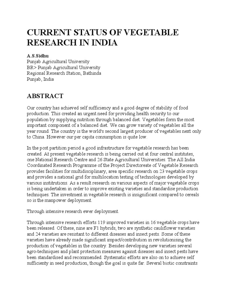 Research paper on vegetables image