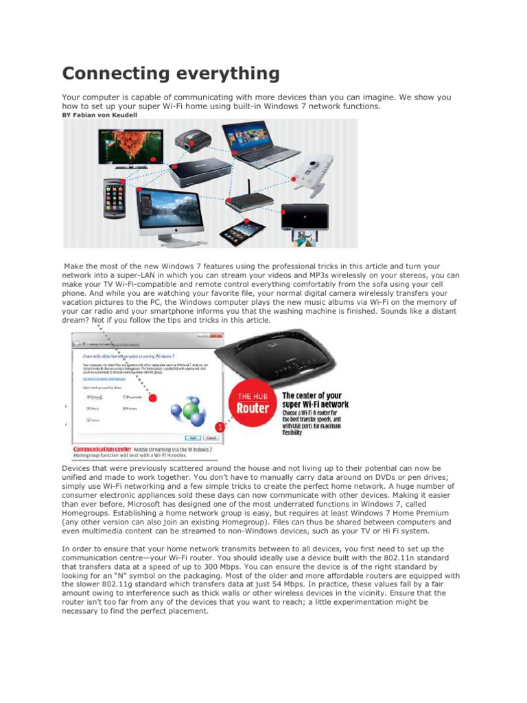 Connecting Everything | PDF | Computer Network | Wi Fi