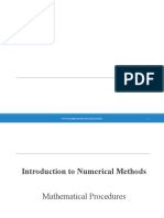 Introduction to Numerical Methods Techniques