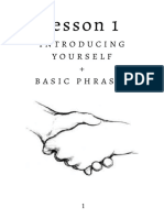 Lesson 1: Introducing Yourself + Basic Phrases