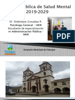 Política Pública Salud Mental - Fómeque, Cundinamarca