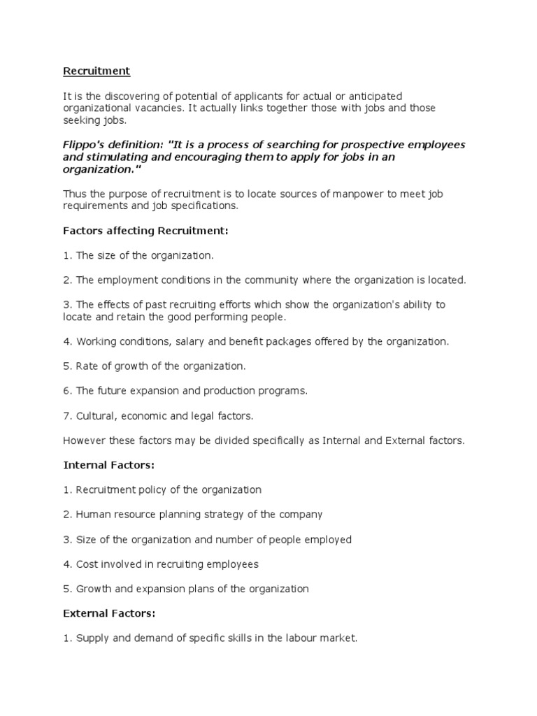 Recruitment | PDF | Recruitment | Human Resource Management