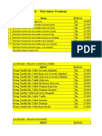 DAFTAR MENU TERBARU