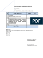 Lampiran 8 Format Penilaian Pembimbing Lapangan