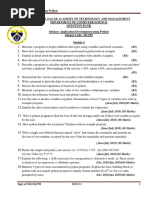 Application Development Using Python: Dept. of CSE, DSATM 2020-21 1