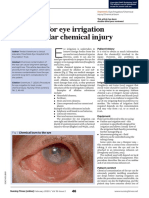 Procedure For Eye Irrigation To Treat Ocular Chemical Injury