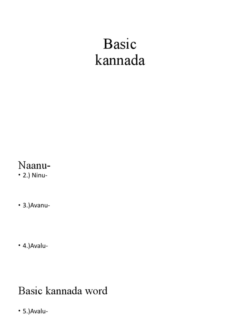 Basic Kannada PDF