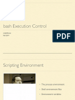 Bash Execution Control: COMP2101 Fall 2019