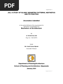 Jali A Study of Islamic Geometric Patterns, Aesthetics and Its Function