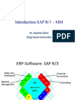 Introduction SAP R/3 - MM: Dr. Djamal Ziani King Saud University