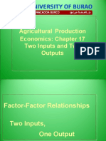 Agricultural Production Economics: Chapter 17 Two Inputs and Two Outputs