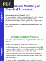 Mathematical Modeling of Chemical Processes