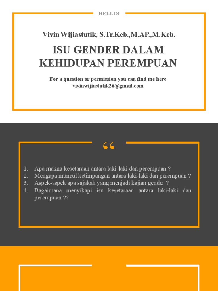 Isu Gender | PDF | Kesehatan Holistik | Gaya Hidup