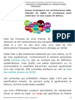 Petit Glossaire de Sigles Et Acronymes Du Jargon Qhse Français - Lean Ehs