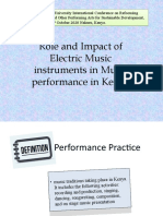 Powerpoint: The Role and Impact of Electric Music Instruments in The Performance Practice of Music in Kenya