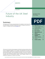Future of UK Steel Industry Debate Pack Summary