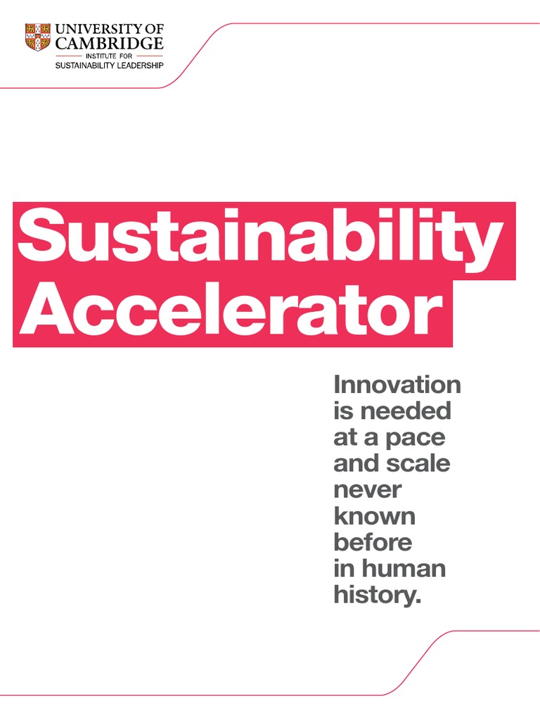 CISL Sustainability Accelerator Program | PDF | Sustainability | Innovation