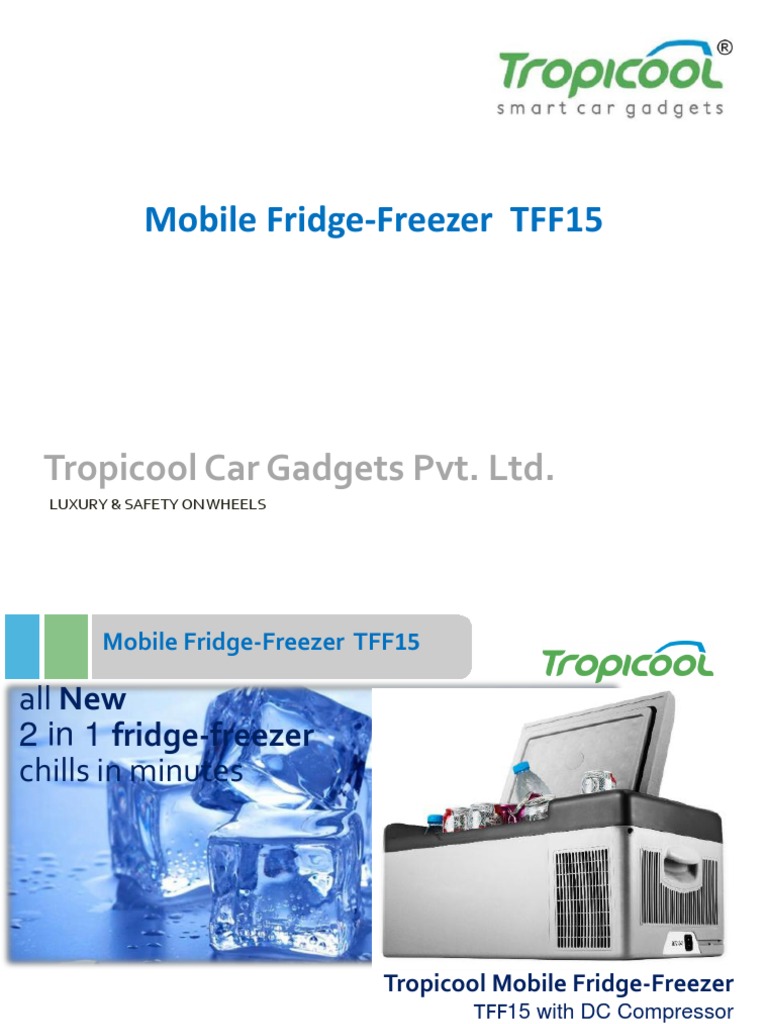 Tropicool Portable Fridge TFF15 PDF Refrigerator Manufactured Goods