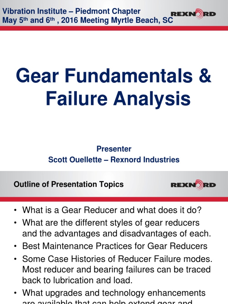 Gear Failure Analysis and Solutions | PDF | Gear | Bearing (Mechanical)