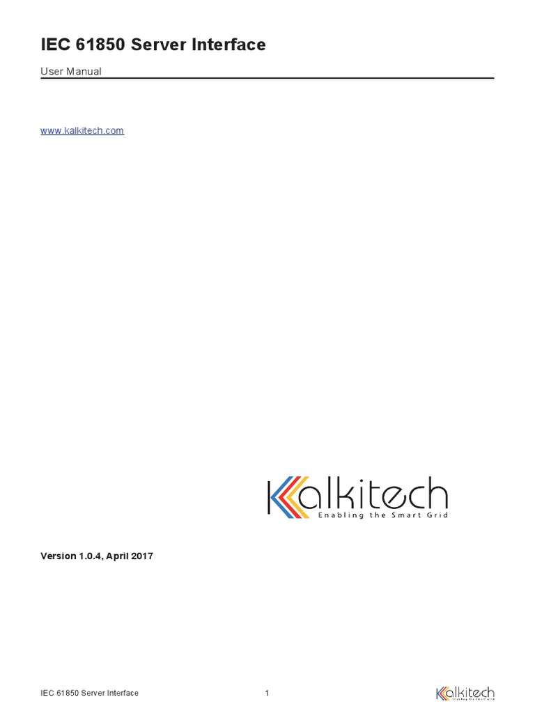 IEC 61850 Server Interface: User Manual | PDF | Server (Computing ...