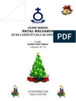 NATAL KELUARGA, 23 Desember 2020 (Indonesia)