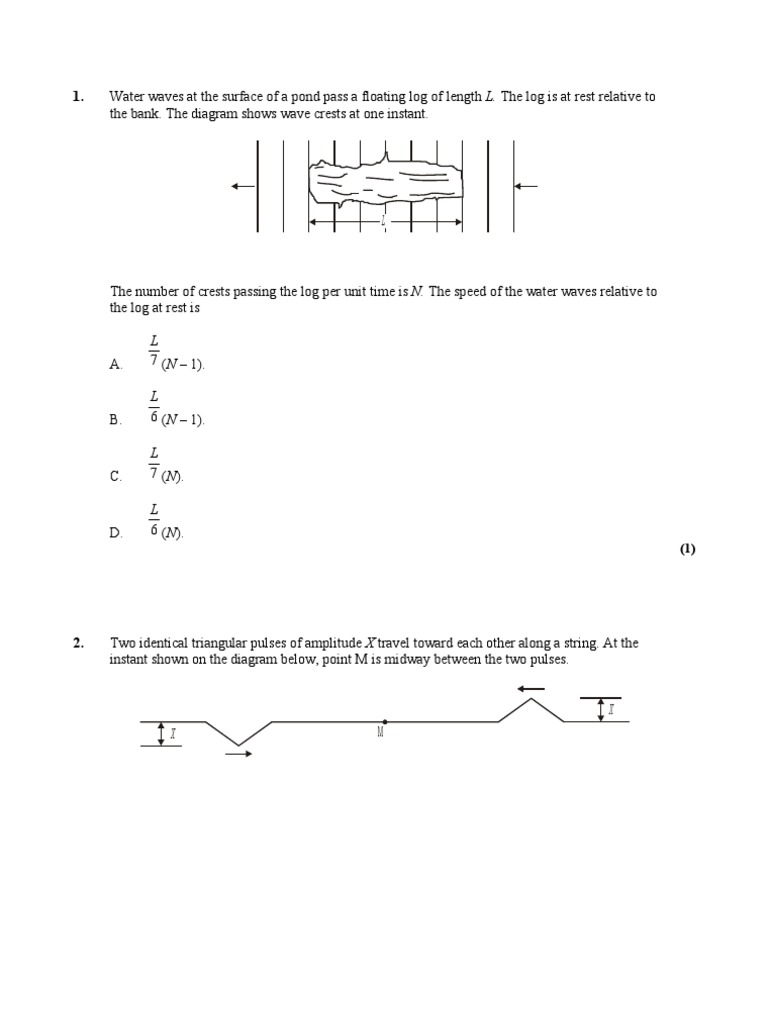Extra Waves Test | PDF | Waves | Frequency