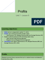 unit 7 - lesson 5 - profits