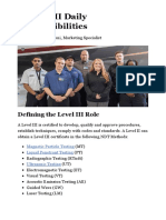 4 Level III Daily Responsibilities