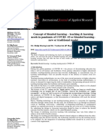 Concept of Blended Learning - Teaching & Learning Needs in Pandemic of COVID - 19 or Blended Learning - New or Traditional Model