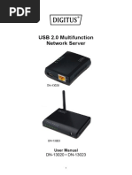 USB 2.0 Multifunction Network Server: DN-13020 - DN-13023