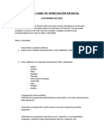 Examen Libre de Apreciación Musical 3-2021