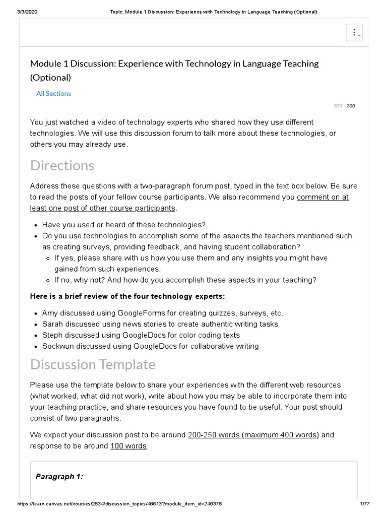 Experience With Technology in Language Teaching | PDF | Language ...