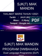 SJK (T) Mak Mandin: Taklimat Waris Tahun 1/2021