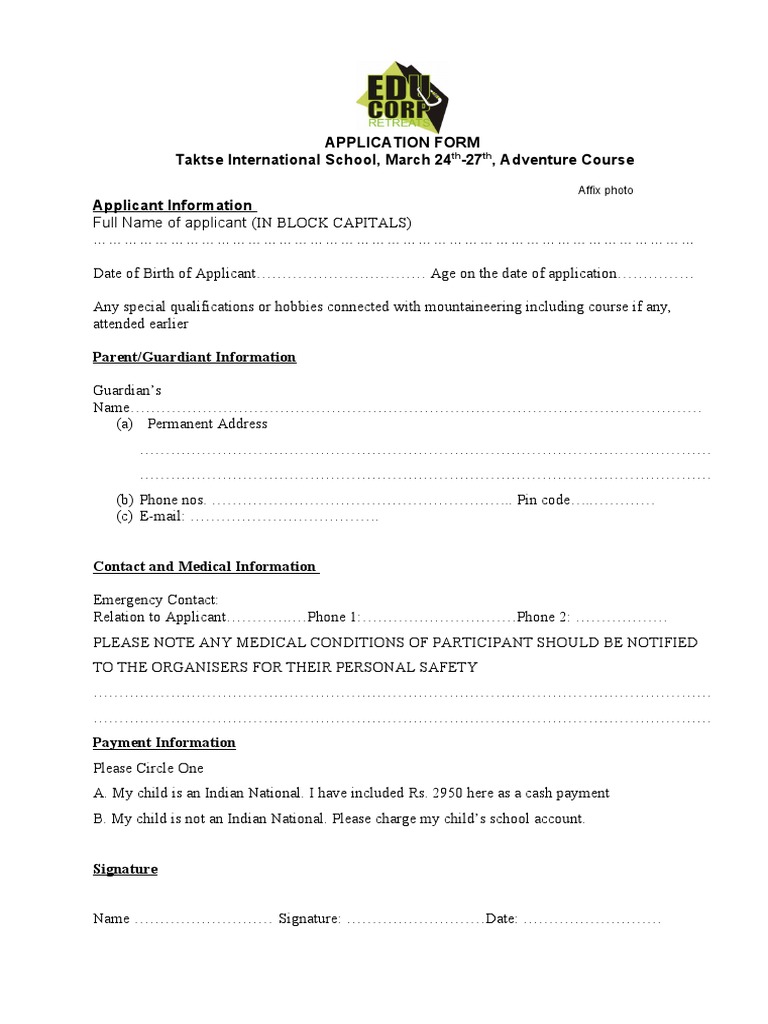 Educorp Adventure Course Application | PDF | Games & Activities