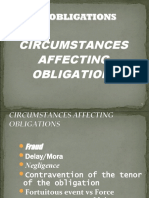 Circumstances Affecting Obligations Explained