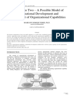 From One To Two - A Possible Model of Organizational Development and Development of Organizational Capabilities