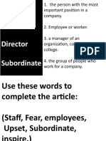 Ceo: Staff Director Subordinate