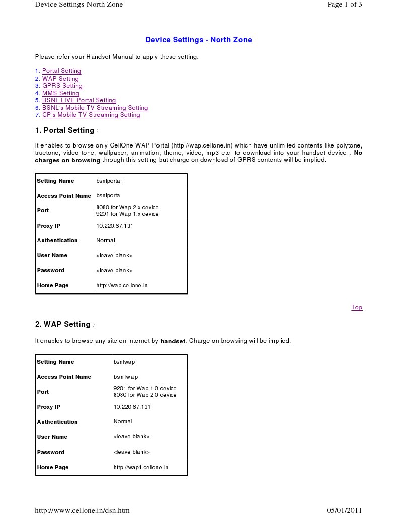 BSNL Device Settings Guide - North Zone | PDF | Streaming Media ...
