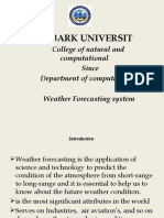 Debark Universit: College of Natural and Computational Since Department of Computer Since Weather Forecasting System