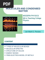 Molecules and Condensed Matter: Modern Physics MA in Teaching College Physics