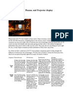 Comparing LCD, Plasma, and Projector Display Technologies.: Updated March 2008