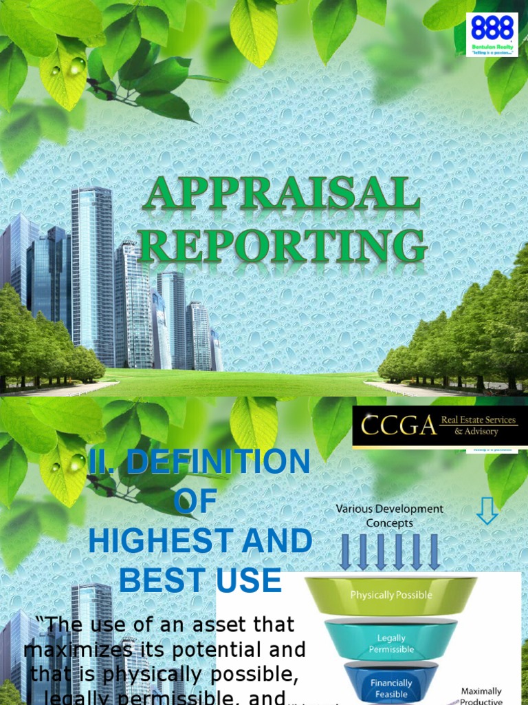 Appraisal Reporting MRB PDF Real Estate Appraisal Property