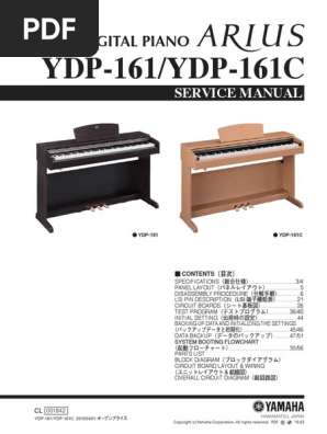 Yamaha Ydp-161 161c Digital Piano SM | PDF | Electrical