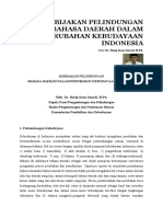 Kebijakan Pelindungan Bahasa Daerah Dalam Perubahan Kebudayaan Indonesia