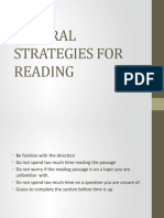General Strategies For Reading