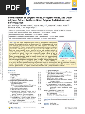 Acs Chemrev 5b00441 | PDF | Polyethylene Glycol | Polymerization