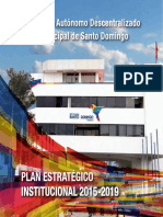 Institucional 2015 2019 Gad Municipal de Santo Domingo