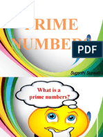 Prime Numbers: Suganthi Supaiah