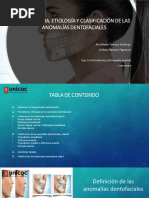 Prevalencia, Etiología y Clasificación de Las Anomalías. Corregida