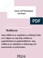 Relihiyon at Pilosopiya Sa Asya